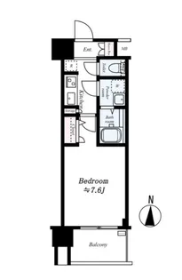 レジュールアッシュ心斎橋ヴィータ【5階】の間取り