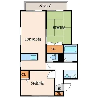 クレスト・ユーエム【2階】の間取り