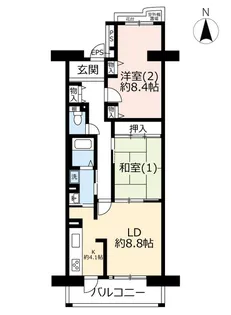 URベイシティ本牧南【4階】の間取り