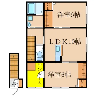 Goldie Rio A棟【2階】の間取り