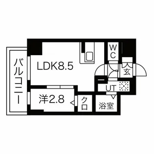 エスリード栄 THE PARK【8階】の間取り