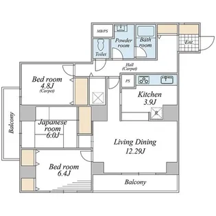 横浜山手ガーデニア【2階】の間取り