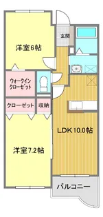 カーサベーネA【1階】の間取り