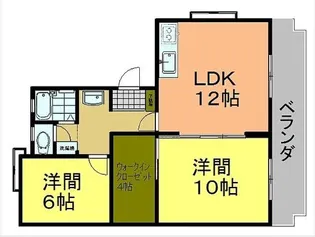 ルミエール沓谷【2階】の間取り