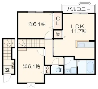 ランジェ・ドゥ・スリジエIII【2階】の間取り