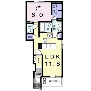 キャトル【1階】の間取り