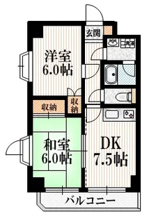 ハイグレース狛江【6階】の間取り