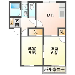 メゾンサンライトB.C棟【2階】の間取り