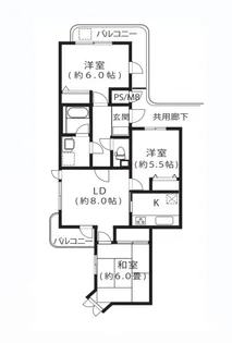 モンシャトー駒込【2階】の間取り