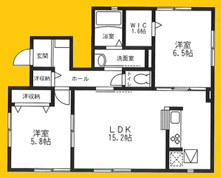 オーチャードII【1階】の間取り