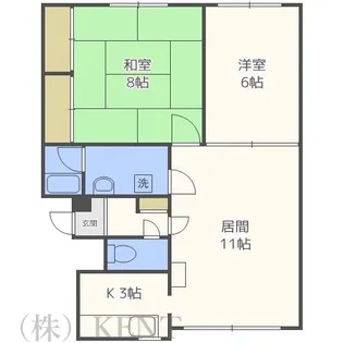 コーポ花島II【3階】の間取り