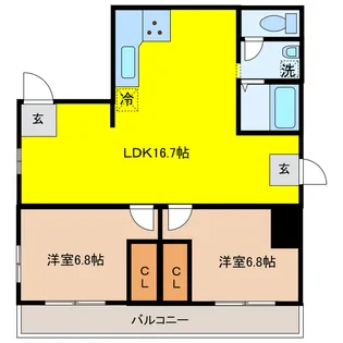 タウン羽島【3階】の間取り