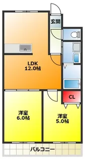 フローレスII【5階】の間取り