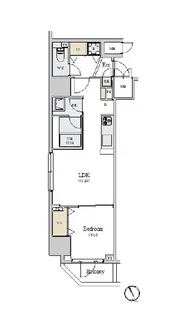 ロイジェント新橋【4階】の間取り