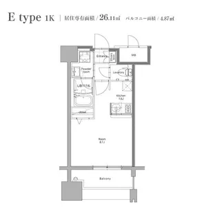 エンクレスト博多STYLE【4階】の間取り