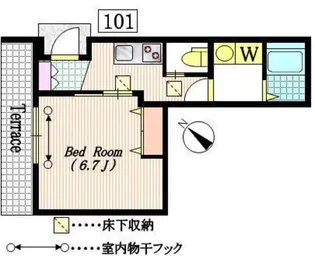 アーバンヴィラ玉川【1階】の間取り
