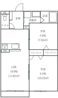 ホワストハウス【1階】の間取り