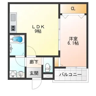 Act住之江【1階】の間取り