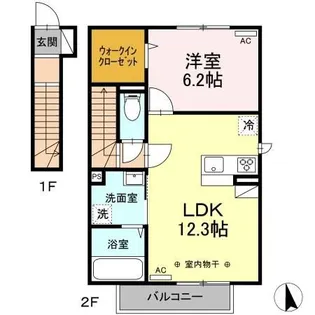 ルマ南栄S【2階】の間取り