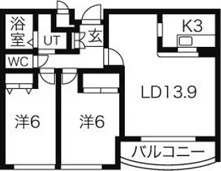 ソレアード92【1階】の間取り