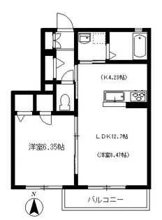 エスポワール北中【2階】の間取り