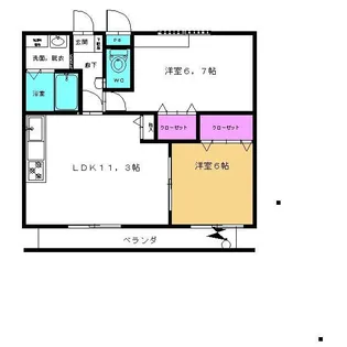 サンモールMinami【4階】の間取り