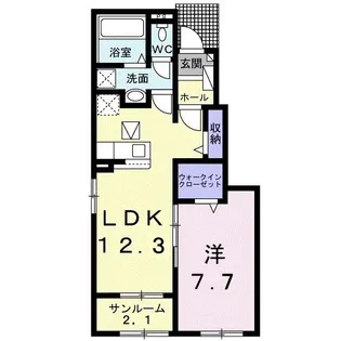 ローズガーデン I【1階】の間取り