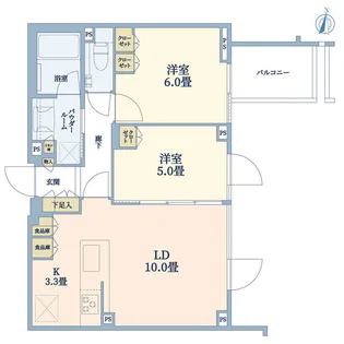 シティハウス文京小日向【3階】の間取り
