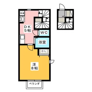 セレスト石神井【2階】の間取り