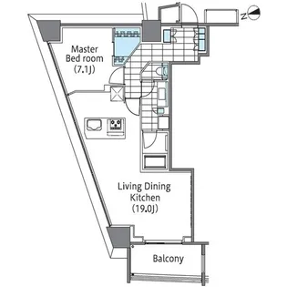 コンフォリア新宿イーストサイドタワー【13階】の間取り