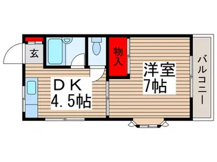 エレガンス中里【1階】の間取り