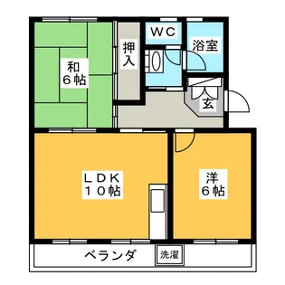 駅北マンションA【2階】の間取り