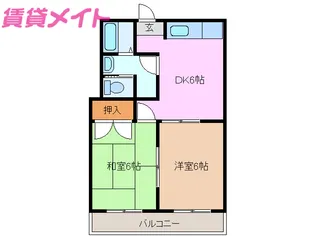 ガーデンハイツナガシマ【2階】の間取り