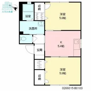フォーレスヤマグチ B棟【1階】の間取り