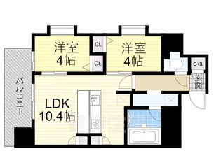 スプランディッド玉造【3階】の間取り