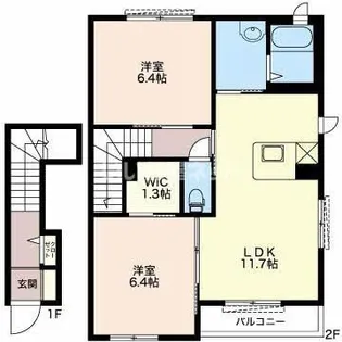 サニーコート B【2階】の間取り