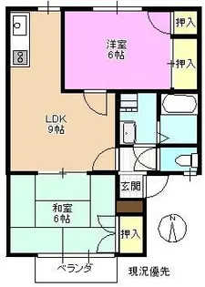 アムールクワナ B棟【1階】の間取り
