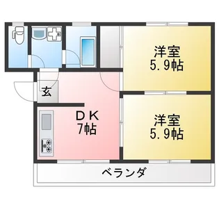 安達マンション【4階】の間取り