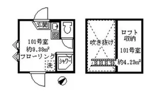 フェリスバロン【1階】の間取り
