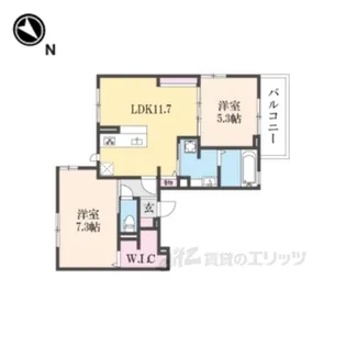 プレステージア忍ケ丘【2階】の間取り