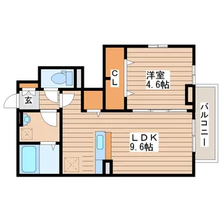 エスペランサ岩切【1階】の間取り