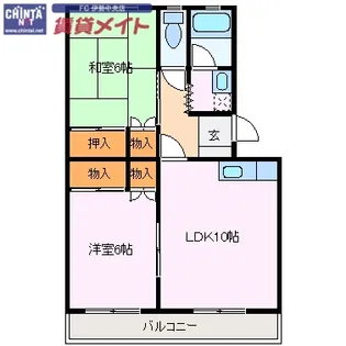 モンレーヴ志摩I【2階】の間取り