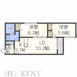ウエストヴィレッジ【4階】の間取り