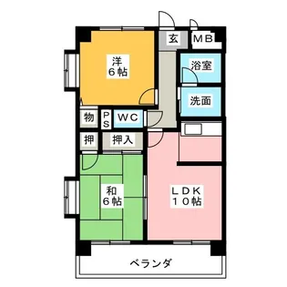 ピースフル久貴【3階】の間取り