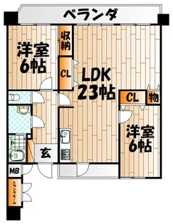 サンライフ小倉原町【12階】の間取り