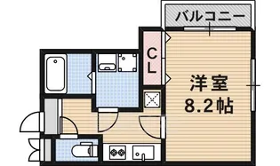 レジデンシア竹橋【1階】の間取り