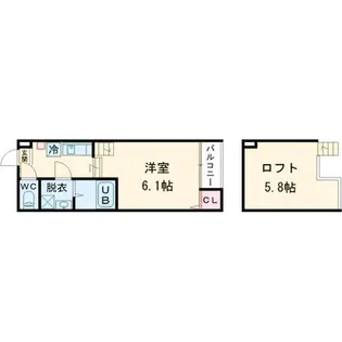 ハーモニーテラス深草東伊達町II【2階】の間取り