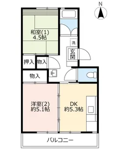 UR車返【1階】の間取り