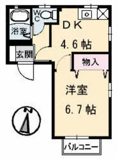 コーポ瀬戸見【1階】の間取り
