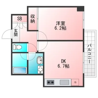 麻布尾又ビル【7階】の間取り